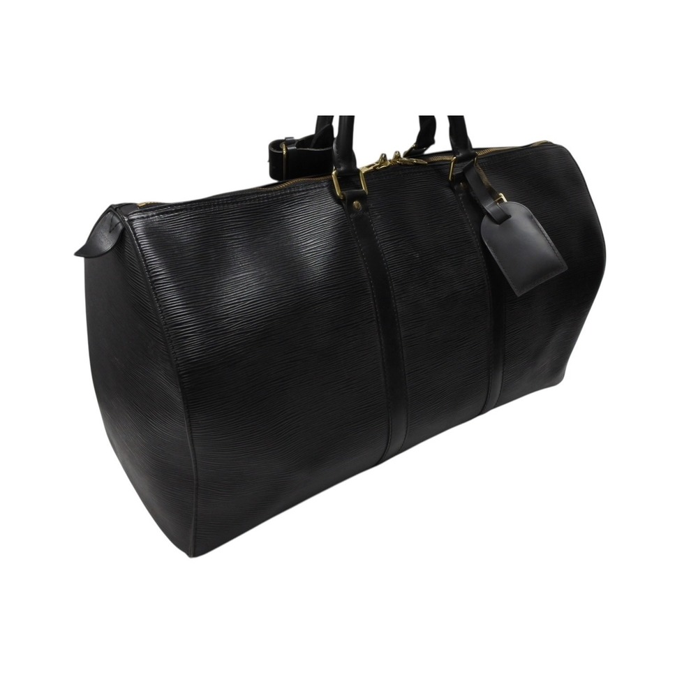 LOUIS VUITTON Keepall Boston Bag Black Epi Leather - Picture 4 of 9
